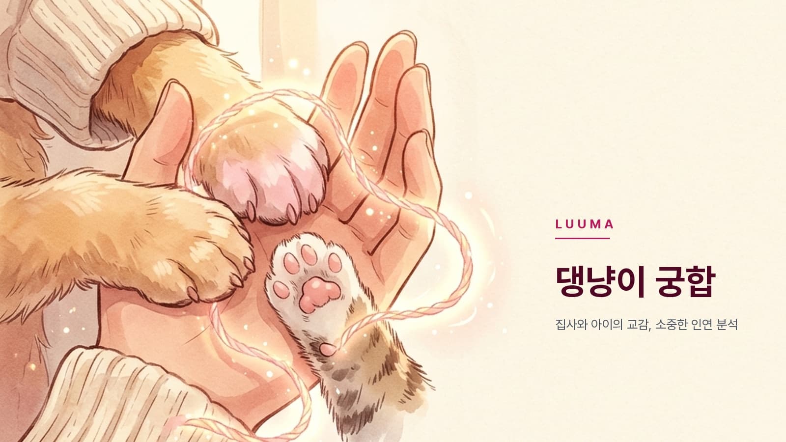 집사와 단테의 인연 궁합 92점 — 환상의 티키타카 단짝